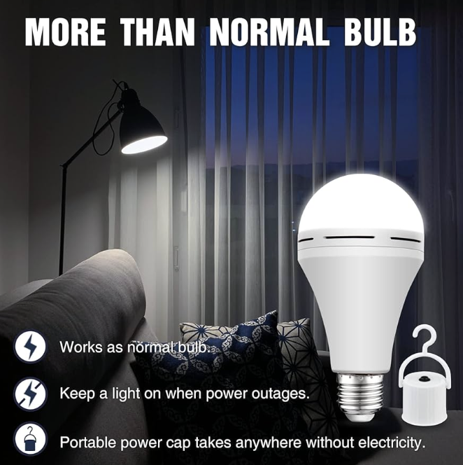 Emergency Light Bulb W/Base 9W