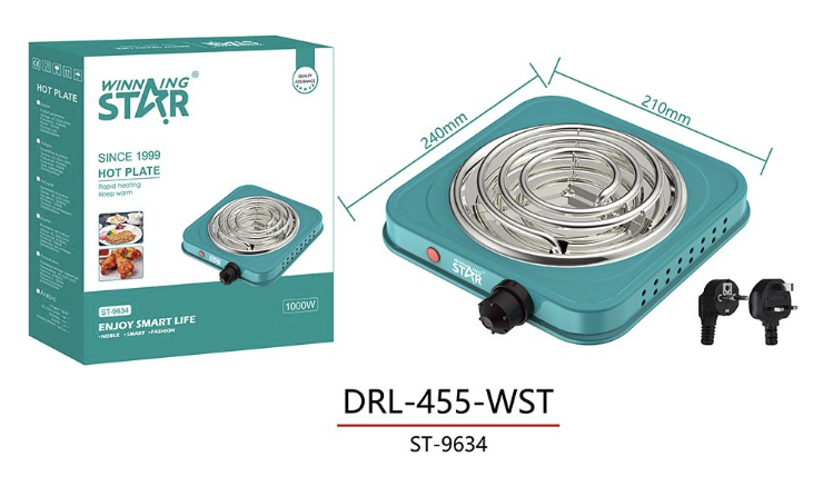 Hot Plate Sgl Winning Star ST9634
