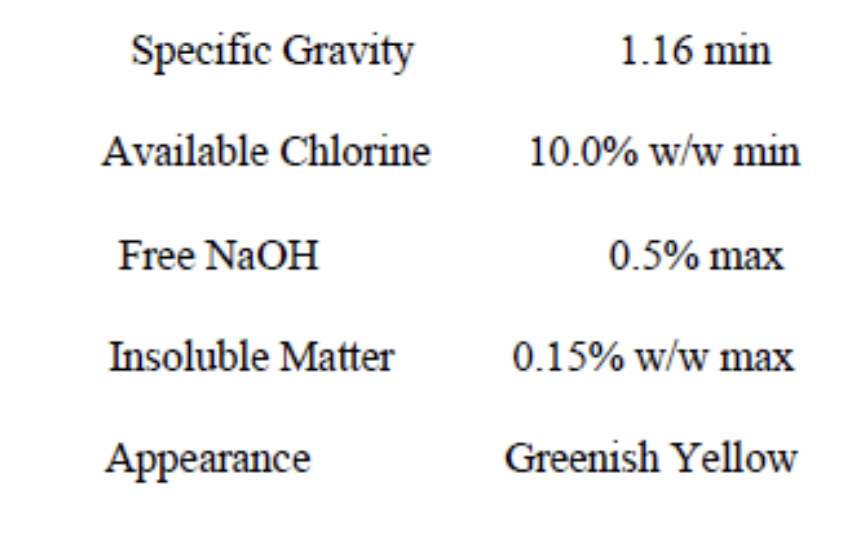 Industrial Bleach 10% (Sodium Hypochlorite) 1200kg/IBC