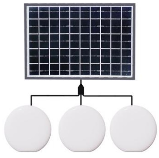 Solar Moon Light Lamp W/ Panel 600LM SEM-S