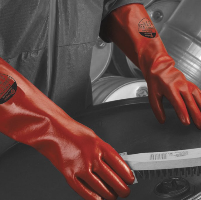XXXD Gloves Chemical Pvc-Red 26cm