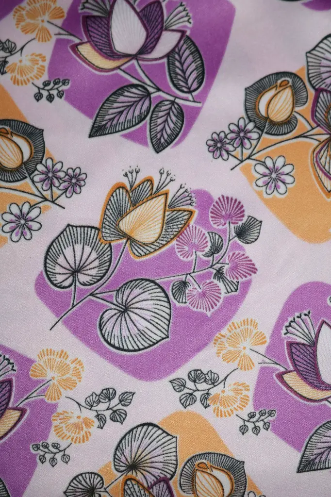 FB Printed Satin Velvet: Design #27614