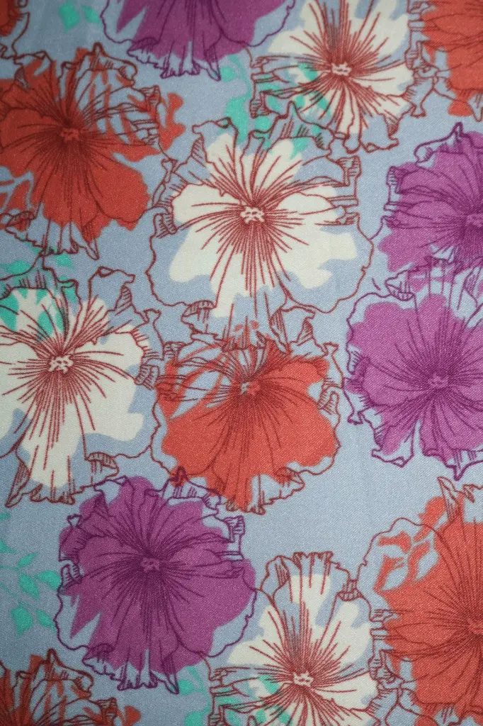 FB Printed Satin Velvet: Design #6034