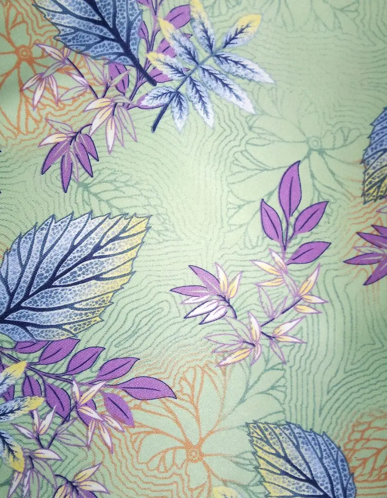 Fabric Printed Satin Velvet 27558