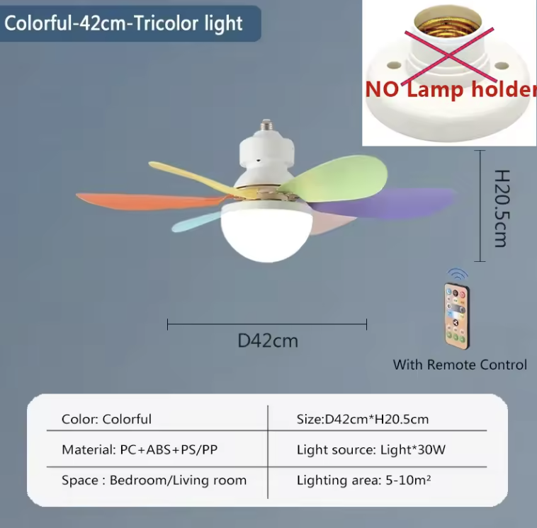 Fan Colour Blade W/Lighting Remote Control FS-HX-R520 