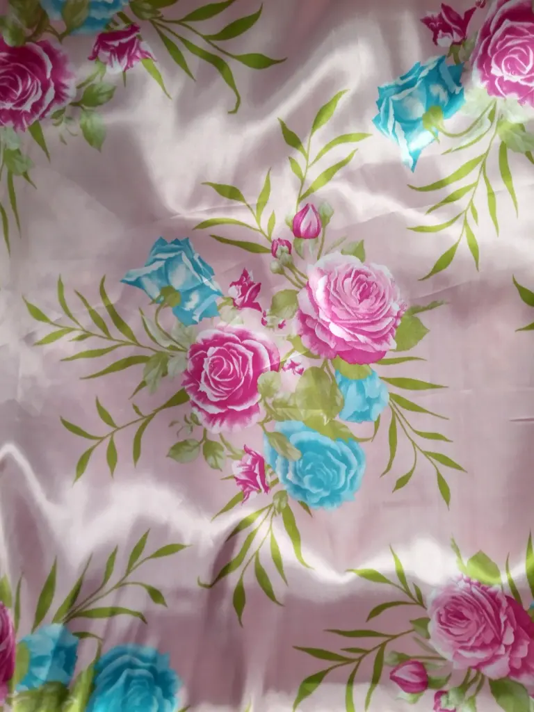 Fabric Printed Polyster Satin 58"