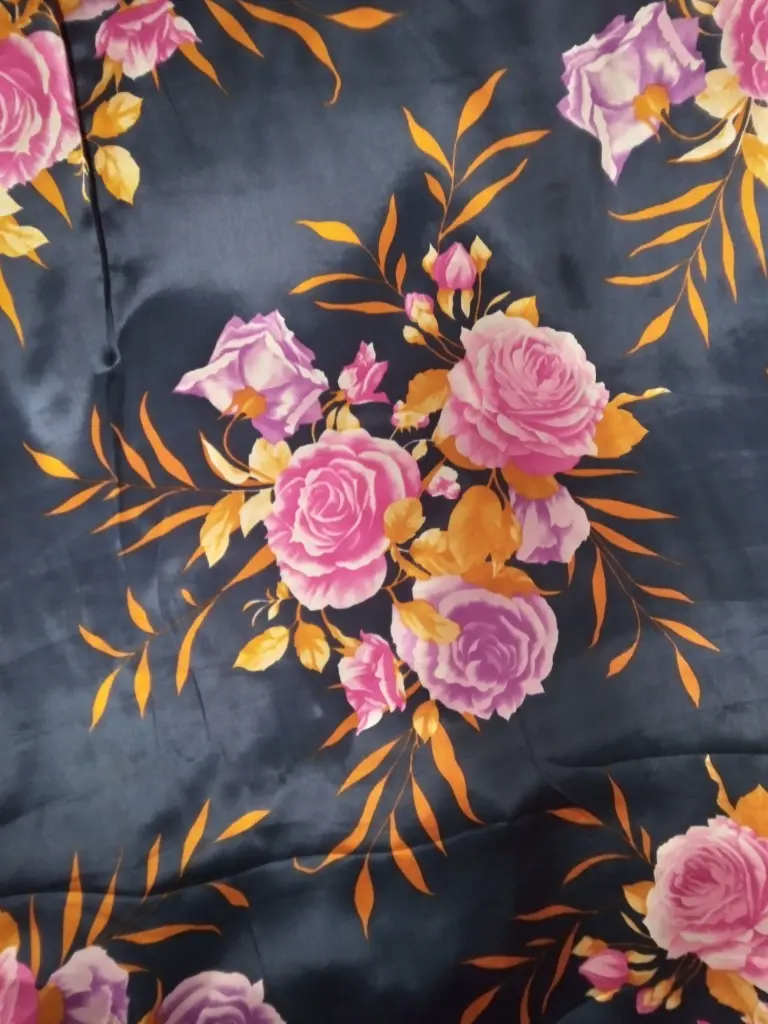 Fabric Printed Polyster Satin 58"