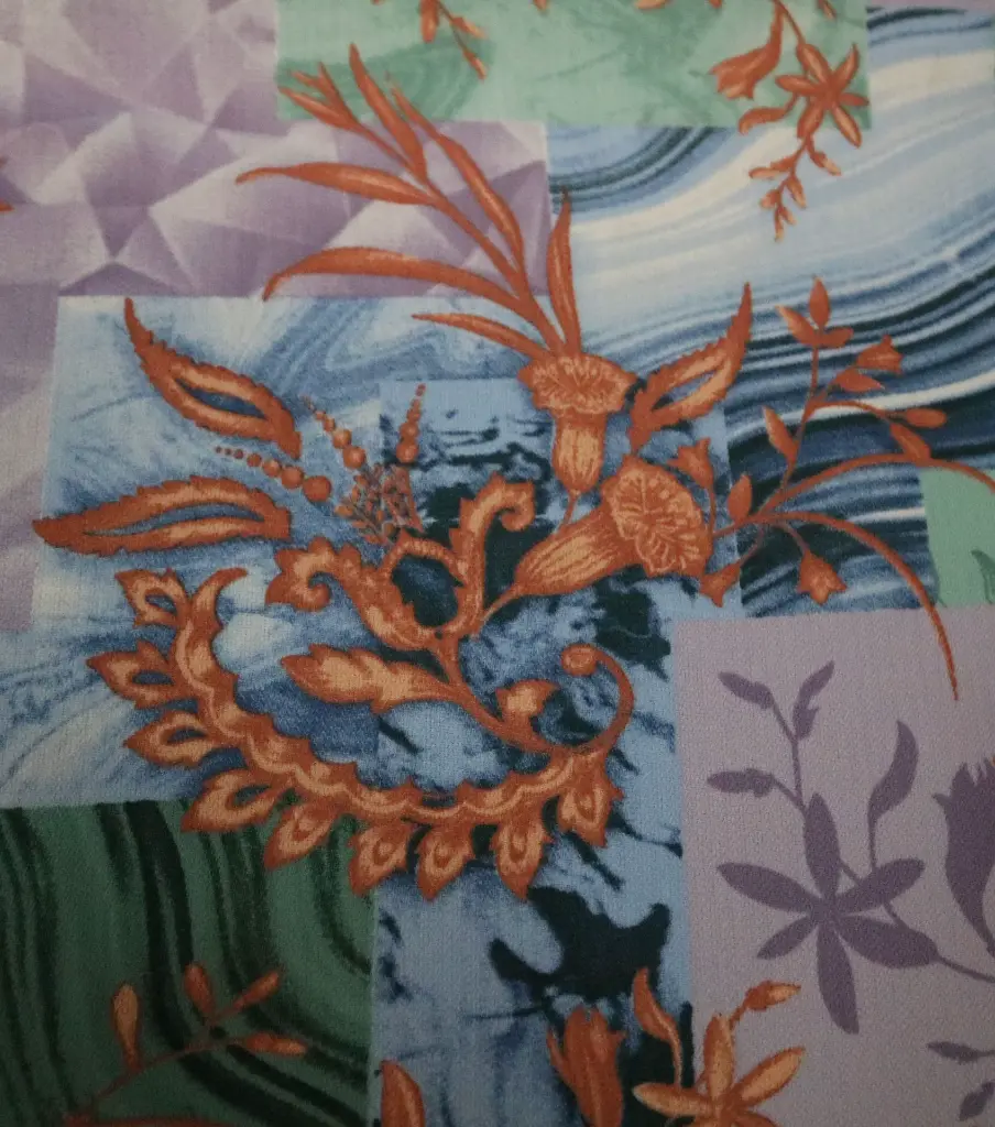 Fabric Printed Peach Dobby 58"