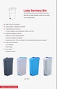 Rubbish Bin Sanitary W/ Pedal 18L TB-18A