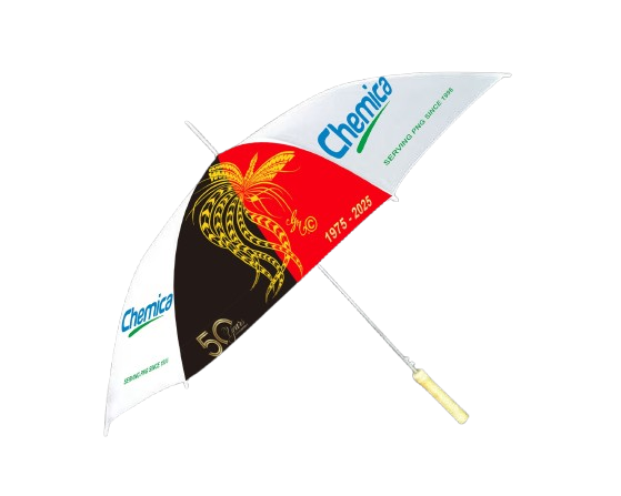 Umbrella 27" Crook Grip PNG Logo 50years
