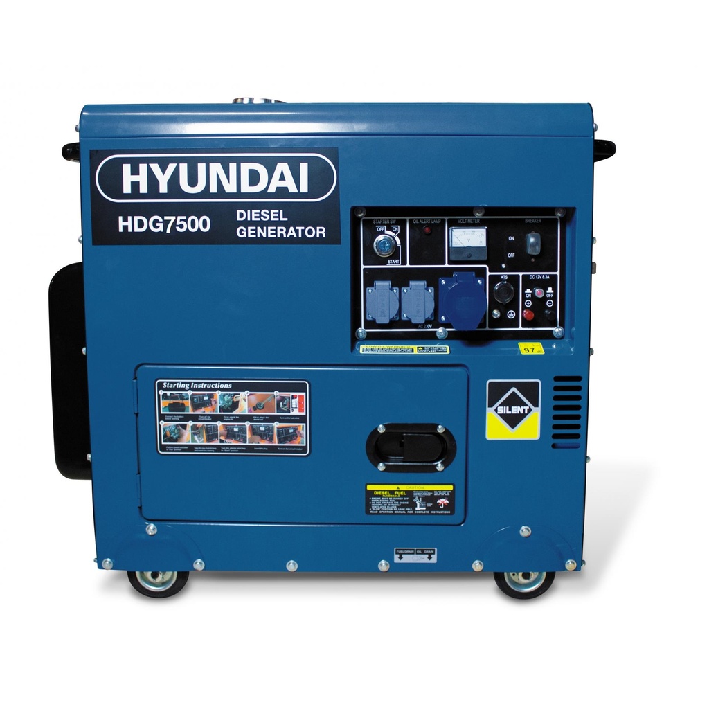 Genset Diesel Hyundai 5.5kw Silent HD7500SE