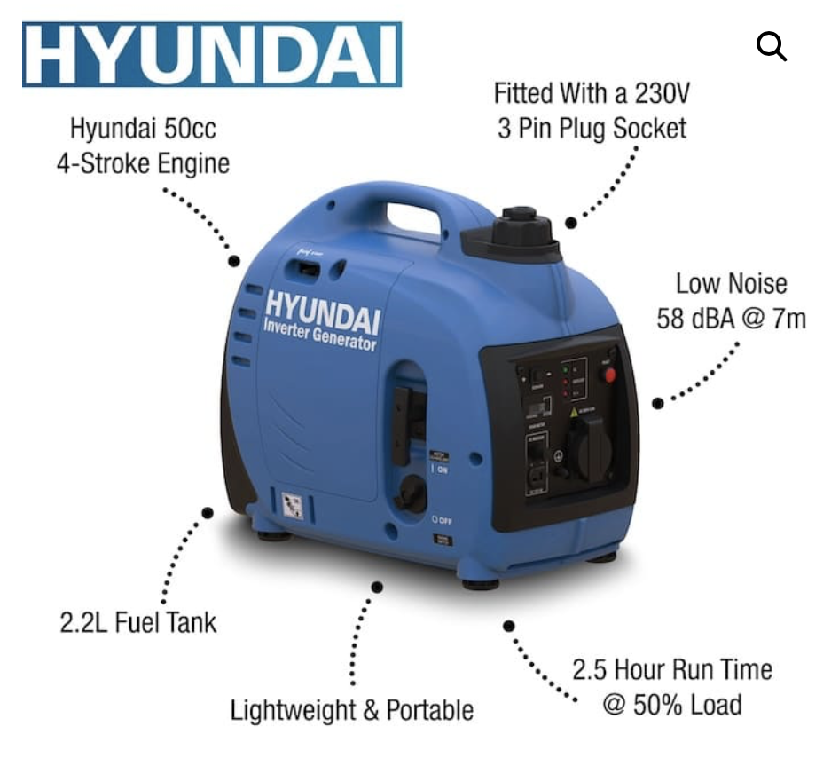 Genset Inverter Hyundai 0.9kw H1000Is