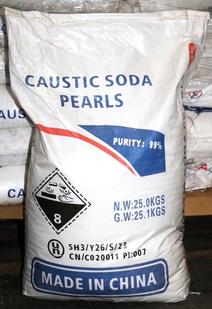 Caustic Soda(Sodium Hydroxide) 99% Pearl 25kg China Made