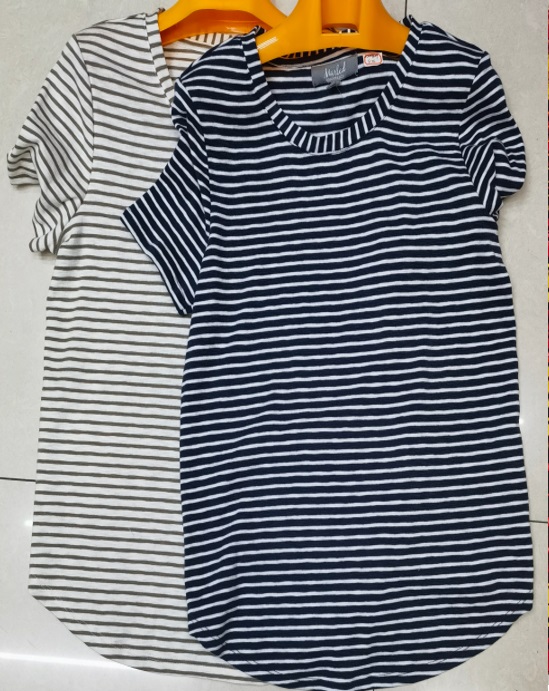 Dress Tunic Stripe Rnd Bottom"Marled essential"Y2-0540A-2