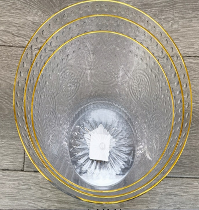Bowl Plastic Gold Liner Small A-82