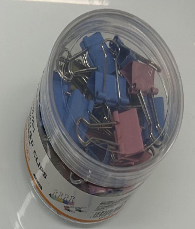 Clip Binder 19mm 40pcs/Rnd Plst 15786-6