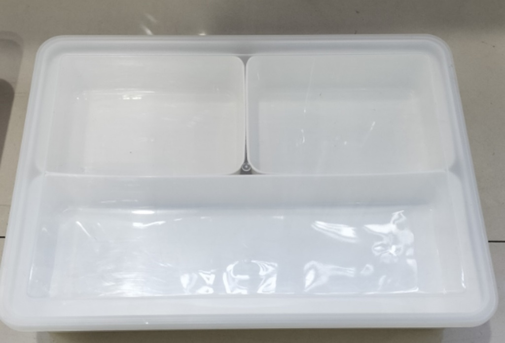 Storage Food Plst 3Compartment 35*26*6cm 712