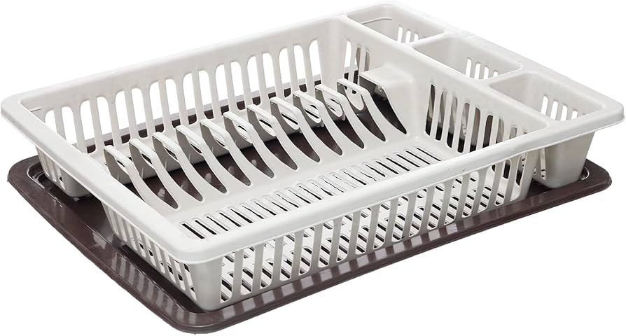 Dish Rack W/3 Utensel Compartment 853