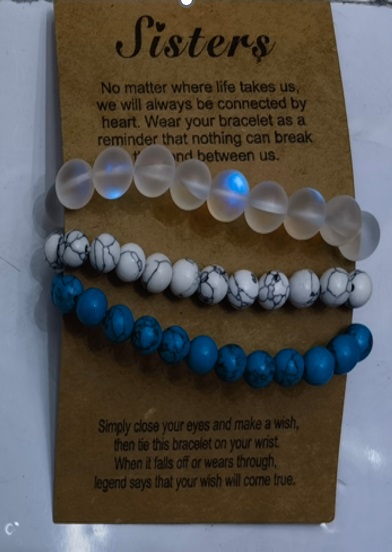 Jewellery Bracelet Bead Sisters 3pc/crd 4561-13