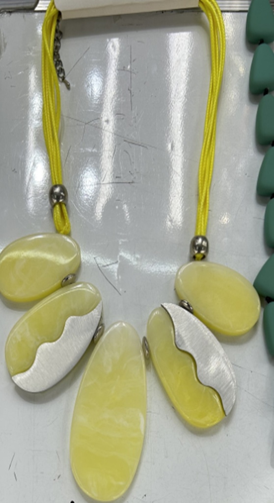 Jewellery Necklace Nylon Cord W/ 5Oval Pendant 4340-1 