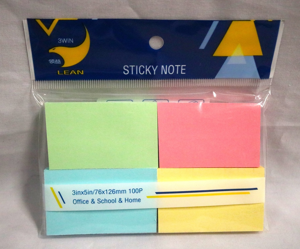 Stick Note Lean 3X5" / 4
