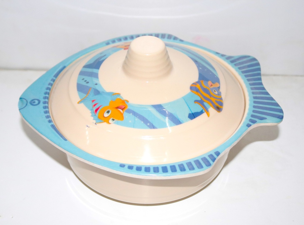 Bowl  Melamine W/Cover 16Cm Fish Shape
