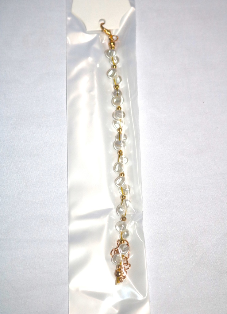 Jewellery Braclet Pearl Beads Gold