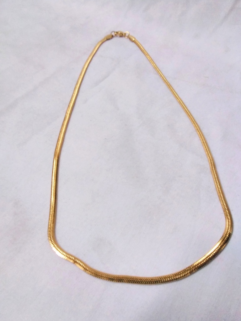 Jewellery Necklace Gold Plain Thin