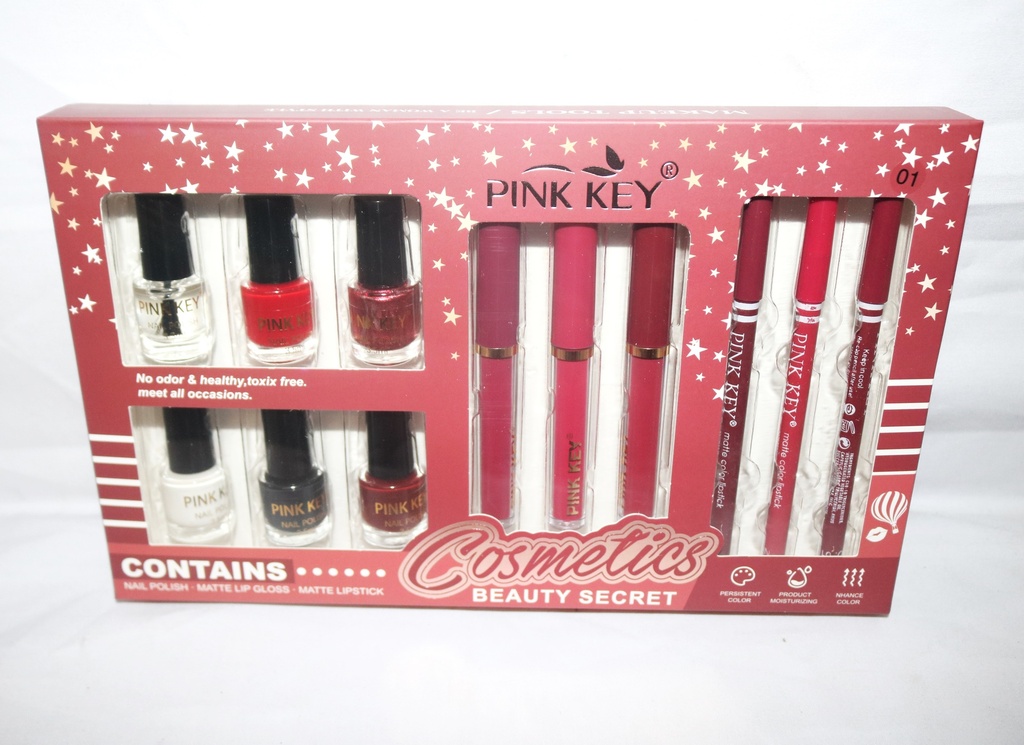 Cosmetic Pink Key Beauty Set 28609-1