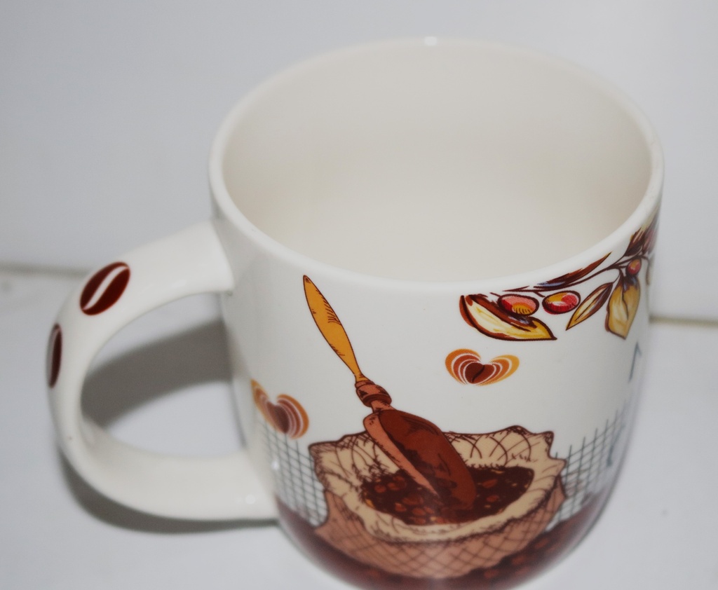 Ceramic Mug "Beans Image" Handle 370Ml XD83-1