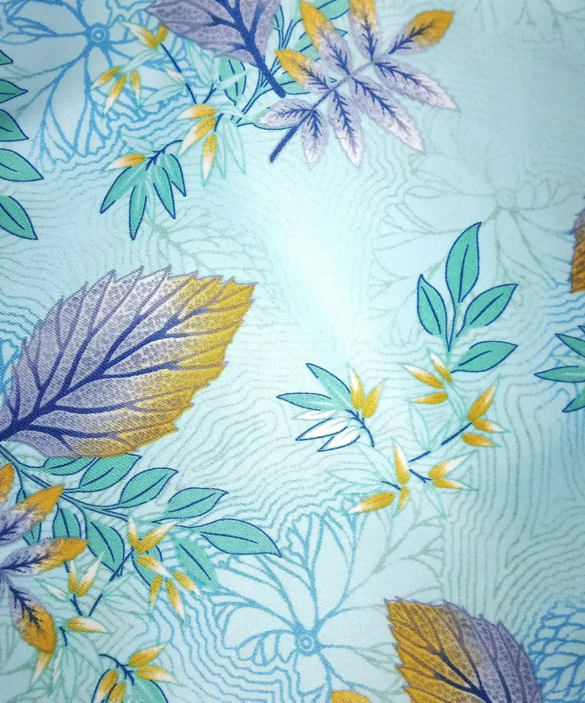 Fabric Printed Satin Velvet 27558