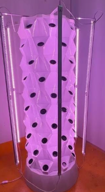 Hydroponic Tower 8 Level With LED Light
