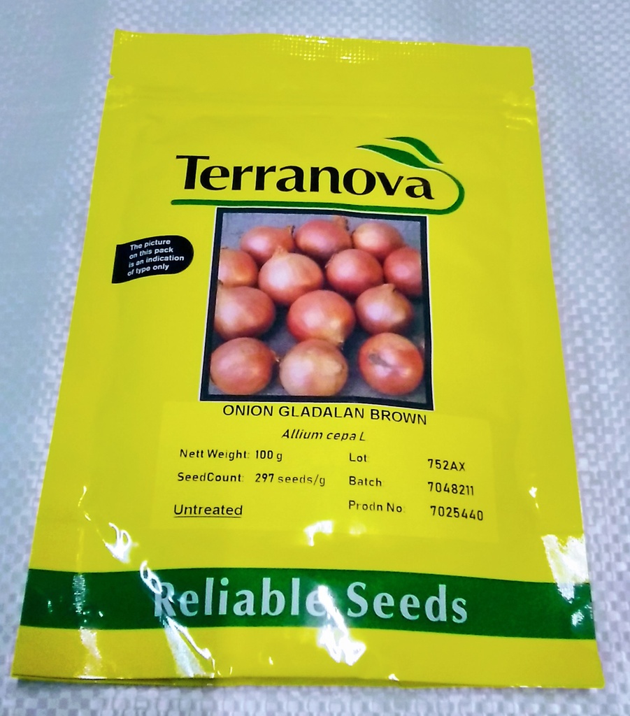 Seed Onion Gladalan Brwn 100g Terranova