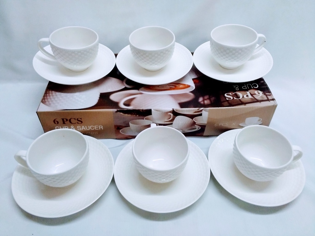 Mug Ceramic Cup&Saucer 6pc/Set