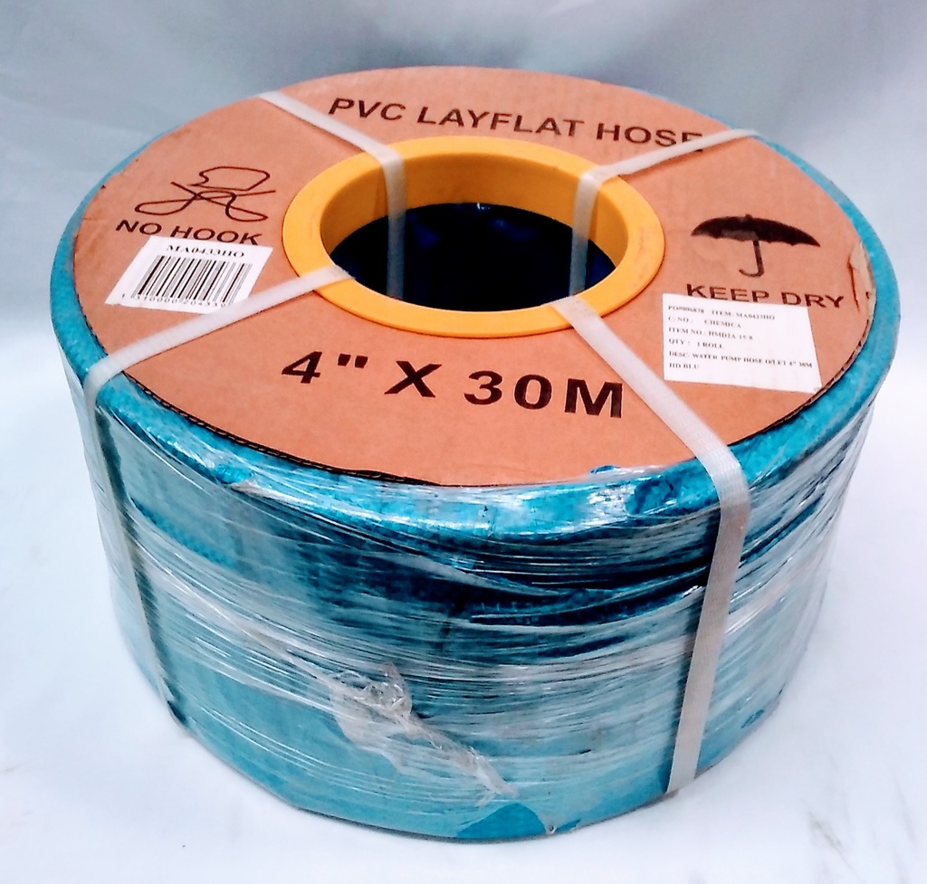 Water Pump Hose Outlet 4" 30M Hd Blue