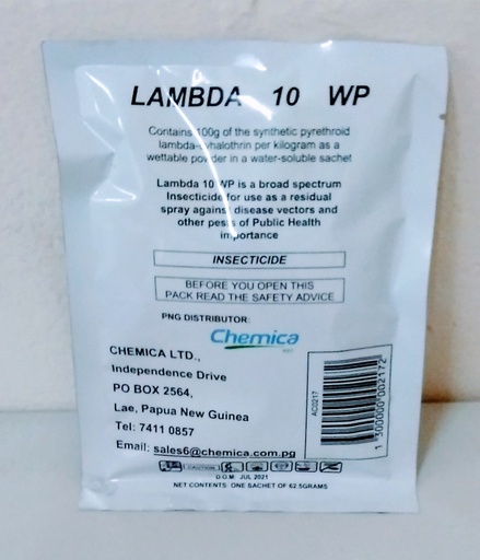 [AC0217] Lambda Cyhalothrin 10Wp 62.5G