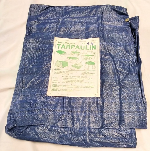 [PB0073] Tarpaulin Blue 8'X10' 110g