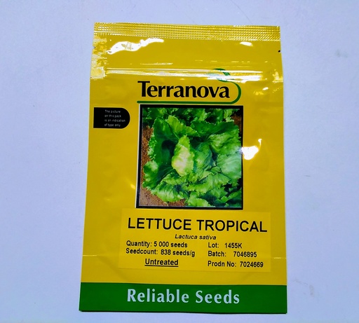 [SD0274] Seed Lettuce Tropical 5m 5000sds 6g Terranova