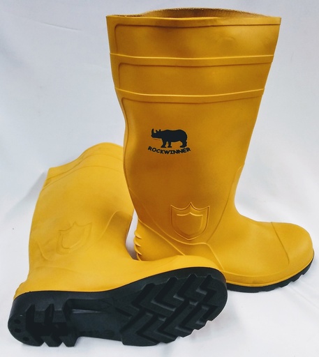 [SW0076] Gumboot Pair Safety RW Yel Hc S7