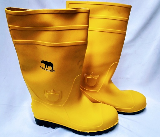 [SW0079] Gumboot Pair Safety RW Yel Hc S10