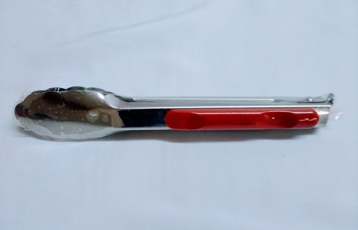 [VI4632] Tongs 9Inch Red Plastic Hdl