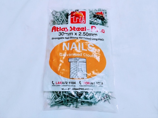 [WN0285] Nail Galv .Clout 30x2.5mmx500G