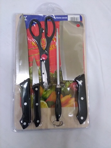 [VI7557] Kitchen Utensil Set W/Scissor 5pc715A