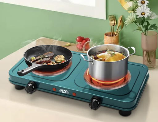[VI5982] Stove Electric Double Coil Winning Star ST9639