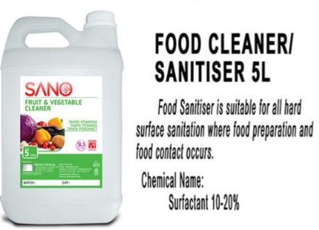 [VI7678] SANO Food Cleaner Santiser 5L
