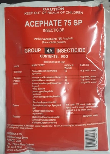 [AC0427] Acephate 750g/kg SP 100g/pkt