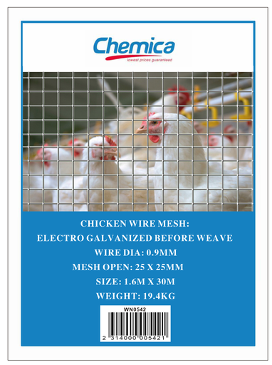 [WN0542] Wire Chicken Sq 25*25*0.9mm*30m