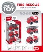 [VI7809] Toy Car Inertia Fire Truck 3pk TY986268