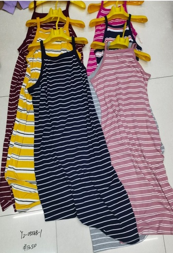 [VI7873] Dress Slip Stripe Ladies YZ-0558B-1