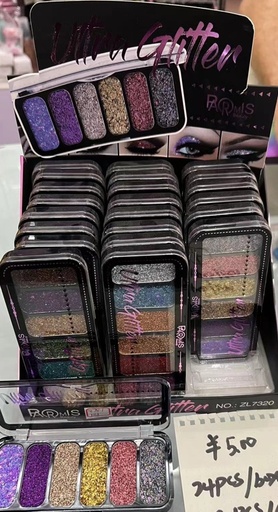 [VI7896] Eye Shadow Box Glitters 6Colours XYCS-7